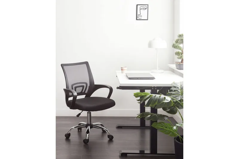 Kontorsstol Solid Svart/Silver - Svart/Silver - Möbler - Fåtölj & stolar - Kontorsstol & skrivbordsstol