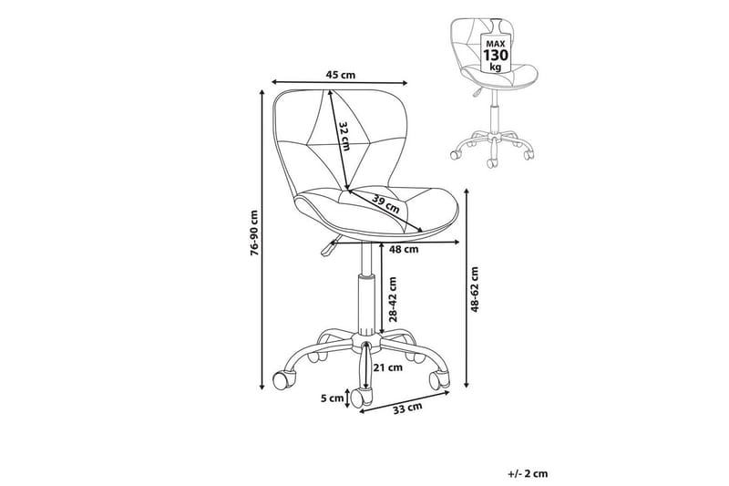 Kontorsstol Valetta Grå - Grå - Möbler - Fåtölj & stolar - Kontorsstol & skrivbordsstol