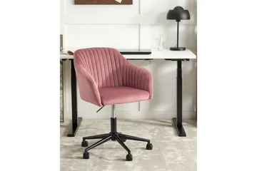 Kontorsstol Venice Rosa/Svart - Rosa/Svart - Möbler - Fåtölj & stolar - Kontorsstol & skrivbordsstol