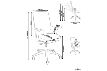 Kontorsstol Virtuoso Blå/svart/grå - Blå/svart/grå - Möbler - Fåtölj & stolar - Kontorsstol & skrivbordsstol