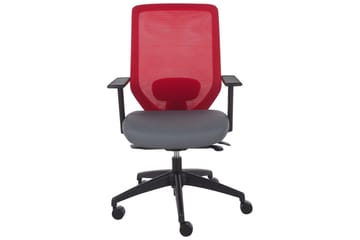 Kontorsstol Virtuoso Röd/grå/svart - Röd/grå/svart - Möbler - Fåtölj & stolar - Kontorsstol & skrivbordsstol