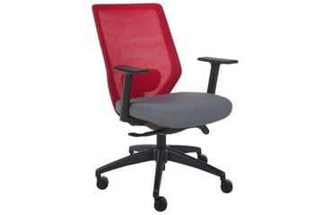 Kontorsstol Virtuoso Röd/grå/svart - Röd/grå/svart - Möbler - Fåtölj & stolar - Kontorsstol & skrivbordsstol