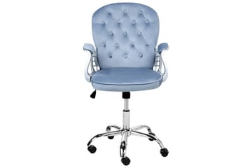 Kontorsstol Princess - Blå, Silver, Svart - Möbler - Fåtölj & stolar - Kontorsstol & skrivbordsstol