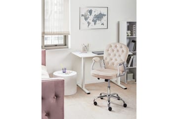 Kontorsstol Princess - Beige, Silver, Svart - Möbler - Fåtölj & stolar - Kontorsstol & skrivbordsstol
