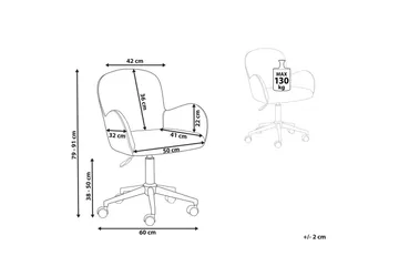 Kontorsstol Priddy Vit/Silver - Vit/Silver - Möbler - Fåtölj & stolar - Kontorsstol & skrivbordsstol