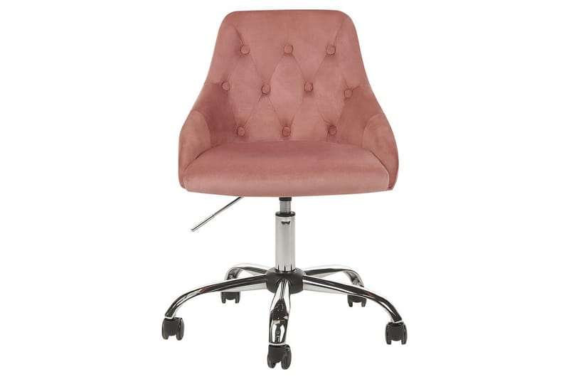 Kontorsstol Parrish Rosa/svart/silver - Rosa/svart/silver - Möbler - Fåtölj & stolar - Kontorsstol & skrivbordsstol