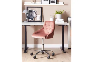 Kontorsstol Parrish Rosa/svart/silver - Rosa/svart/silver - Möbler - Fåtölj & stolar - Kontorsstol & skrivbordsstol