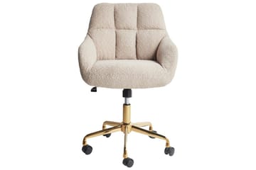 Kontorsstol Palmdale Beige/svart/guld - Beige/svart/guld - Möbler - Fåtölj & stolar - Kontorsstol & skrivbordsstol