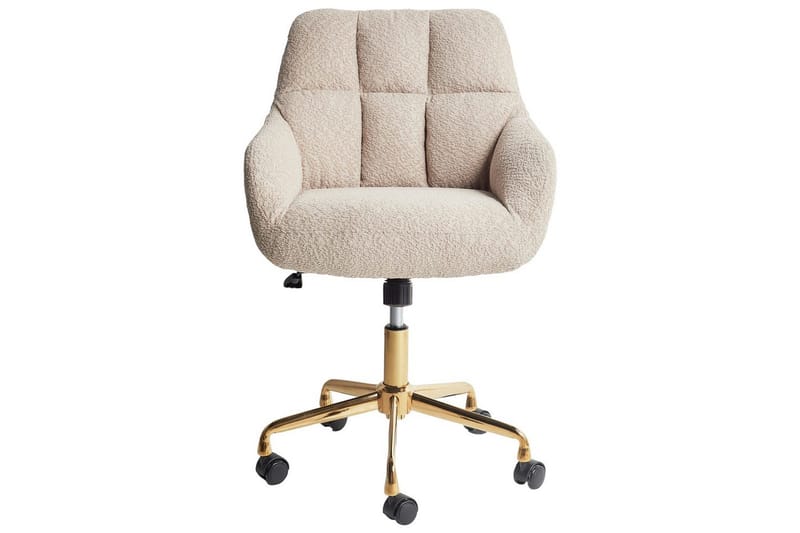 Kontorsstol Palmdale Beige/svart/guld - Beige/svart/guld - Möbler - Fåtölj & stolar - Kontorsstol & skrivbordsstol