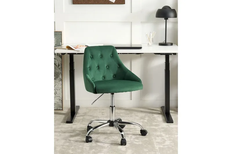 Kontorsstol Parrish Grön/Svart/Silver - Grön/Svart/Silver - Möbler - Fåtölj & stolar - Kontorsstol & skrivbordsstol