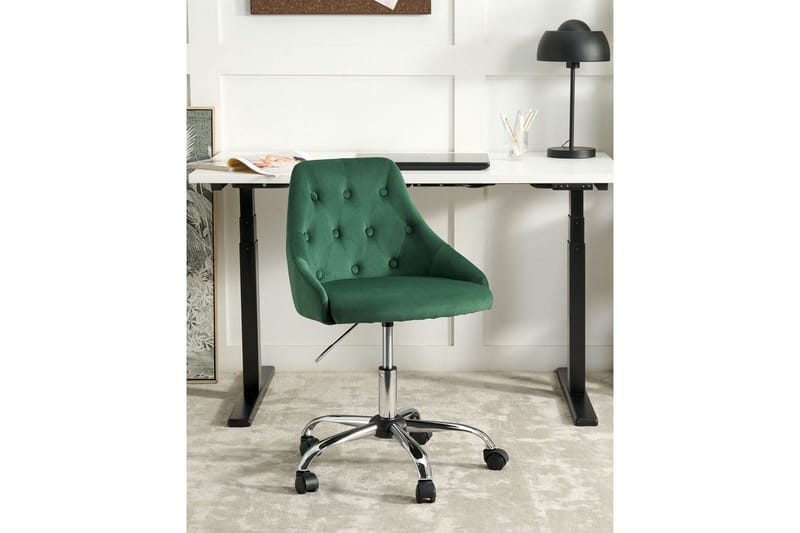 Kontorsstol Parrish Grön/Svart/Silver - Grön/Svart/Silver - Möbler - Fåtölj & stolar - Kontorsstol & skrivbordsstol