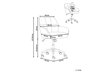 Kontorsstol Palmdale Beige/svart/guld - Beige/svart/guld - Möbler - Fåtölj & stolar - Kontorsstol & skrivbordsstol