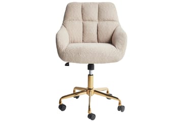 Kontorsstol Palmdale Beige/svart/guld - Beige/svart/guld - Möbler - Fåtölj & stolar - Kontorsstol & skrivbordsstol