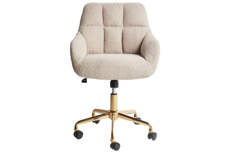 Kontorsstol Palmdale Beige/svart/guld - Beige/svart/guld - Möbler - Fåtölj & stolar - Kontorsstol & skrivbordsstol