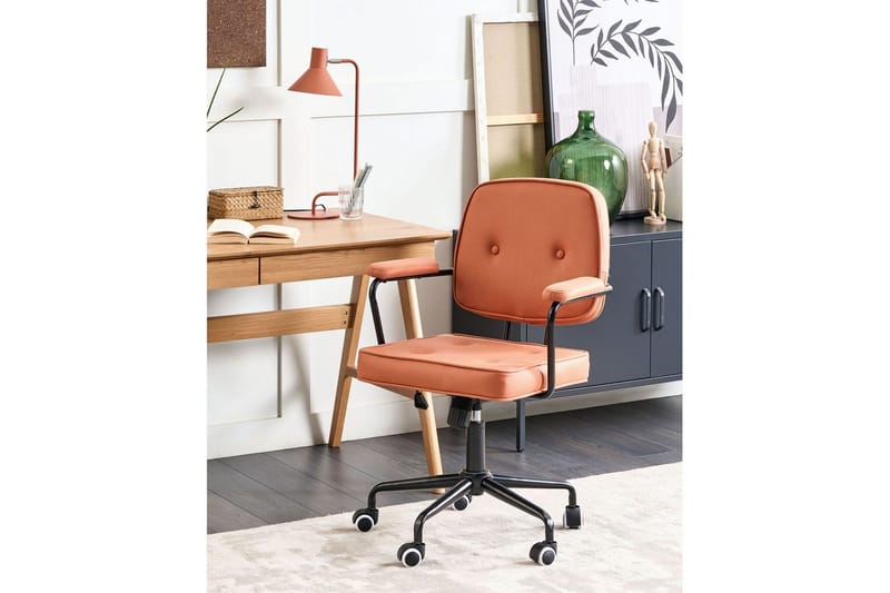 Kontorsstol Pawnee Orange/Svart - Orange/Svart - Möbler - Fåtölj & stolar - Kontorsstol & skrivbordsstol