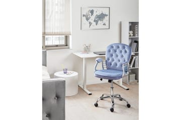 Kontorsstol Princess - Blå, Silver, Svart - Möbler - Fåtölj & stolar - Kontorsstol & skrivbordsstol