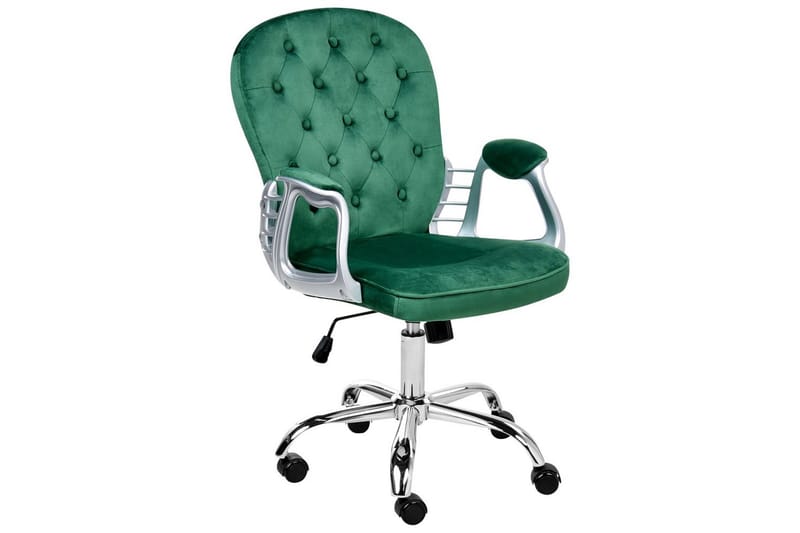 Kontorsstol Princess, Grön, Silver, Svart