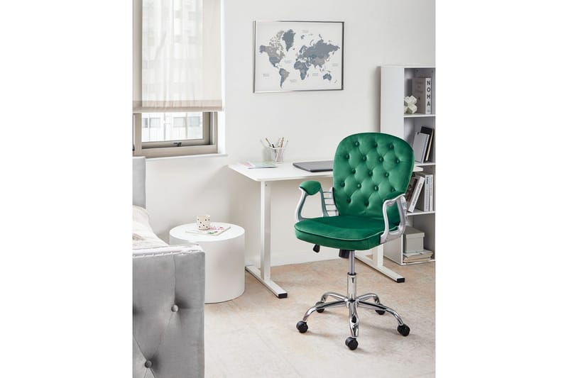 Kontorsstol Princess - Grön, Silver, Svart - Möbler - Fåtölj & stolar - Kontorsstol & skrivbordsstol