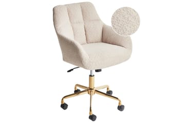 Kontorsstol Palmdale Beige/svart/guld - Beige/svart/guld - Möbler - Fåtölj & stolar - Kontorsstol & skrivbordsstol