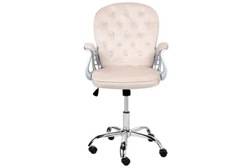 Kontorsstol Princess - Beige, Silver, Svart - Möbler - Fåtölj & stolar - Kontorsstol & skrivbordsstol