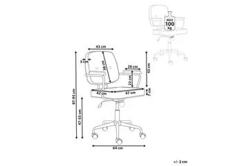Kontorsstol Pawnee Grön/Svart - Grön/Svart - Möbler - Fåtölj & stolar - Kontorsstol & skrivbordsstol