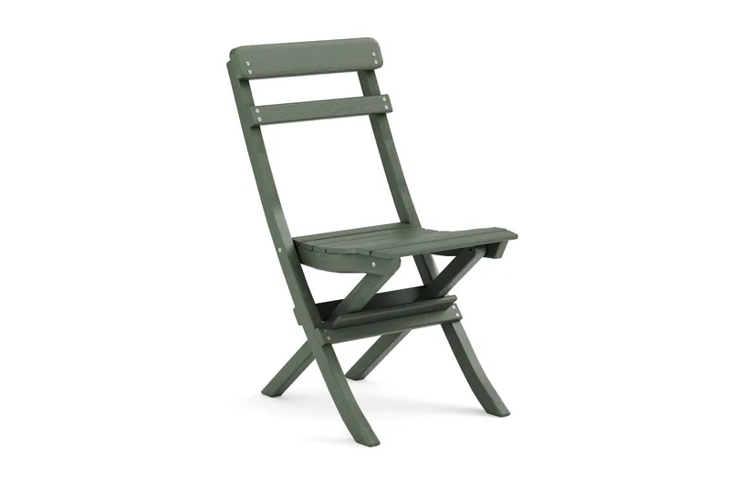 Landet Klappstol - Hopfällbar stol utomhus i akacia trä, Grön