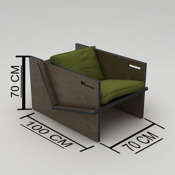 Latira Öronlappsfåtölj - Svart och grön - Möbler - Fåtölj & stolar - Fåtölj