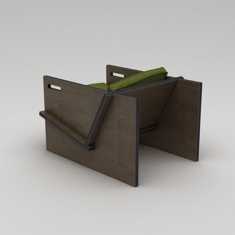 Latira Öronlappsfåtölj - Svart och grön - Möbler - Fåtölj & stolar - Fåtölj