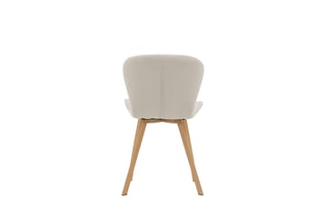 Lilja Matstol i Tyg med Träben - Beige - Möbler - Fåtölj & stolar - Matstol & köksstol