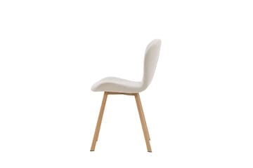 Lilja Matstol i Tyg med Träben - Beige - Möbler - Fåtölj & stolar - Matstol & köksstol