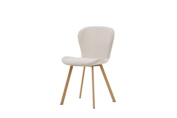 Lilja Matstol i Tyg med Träben - Beige - Möbler - Fåtölj & stolar - Matstol & köksstol