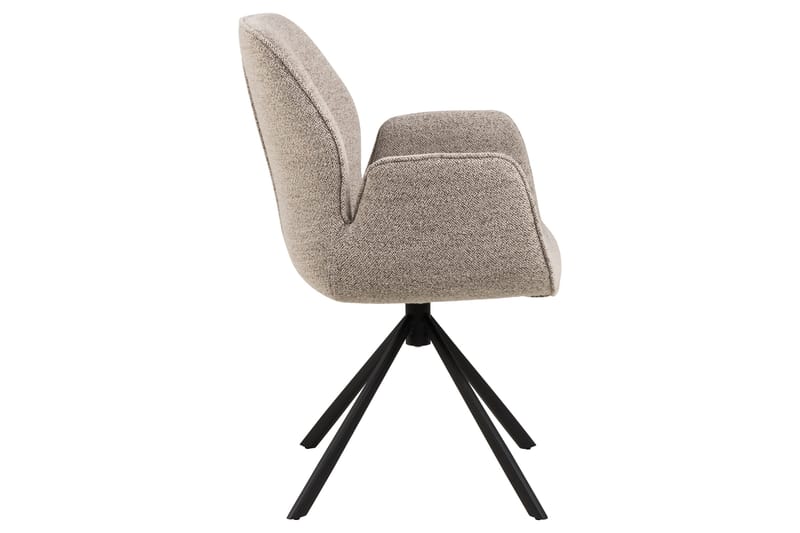 Lipie Matstol i Bouclé med Metallben - Beige - Möbler - Fåtölj & stolar - Matstol & köksstol