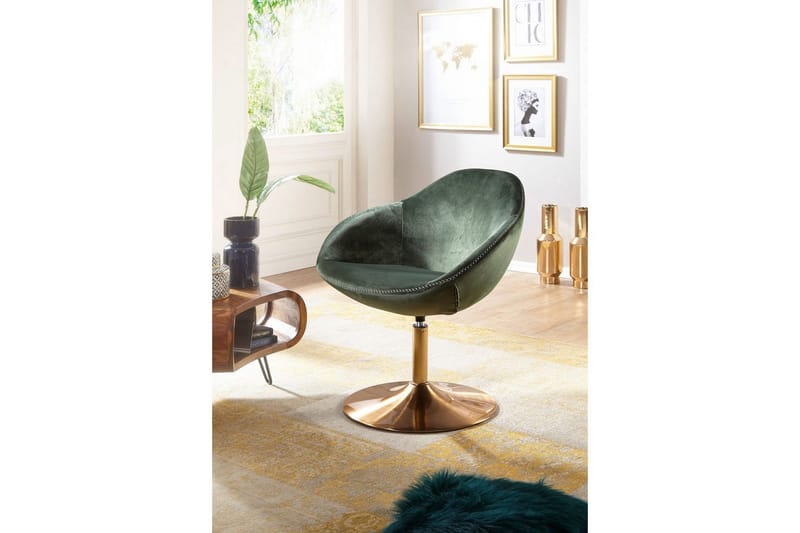 Lounge & Cocktailstol Wohnling Siran Sammet Klädd Industriell - Möbler - Fåtölj & stolar - Fåtölj