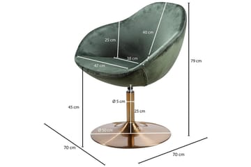 Lounge & Cocktailstol Wohnling Siran Sammet Klädd Industriell - Möbler - Fåtölj & stolar - Fåtölj