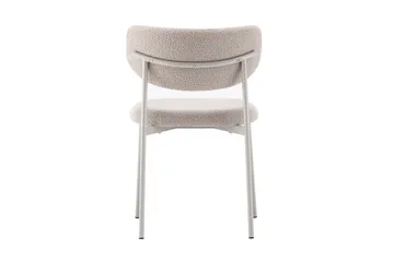 Lucy Matstol & Köksstol i Bouclé med Sandfärgade Metallben - Beige - Möbler - Fåtölj & stolar - Matstol & köksstol