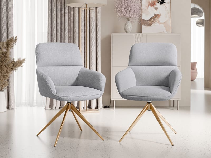 Lyrin Kontorsstol 2-pack - Grå - Möbler - Fåtölj & stolar - Kontorsstol & skrivbordsstol