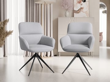 Lyrin Kontorsstol 2-pack - Grå - Möbler - Fåtölj & stolar - Kontorsstol & skrivbordsstol