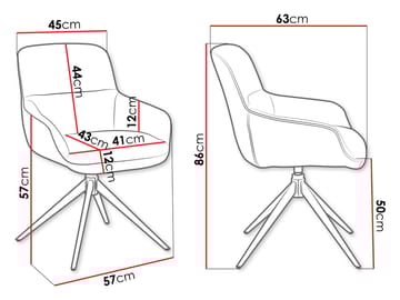 Lyrin Kontorsstol 2-pack - Grå - Möbler - Fåtölj & stolar - Kontorsstol & skrivbordsstol