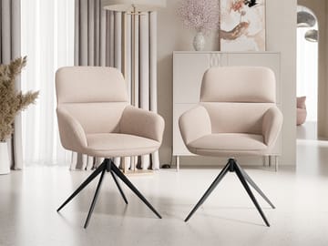 Lyrin Kontorsstol 2-pack - Beige - Möbler - Fåtölj & stolar - Kontorsstol & skrivbordsstol