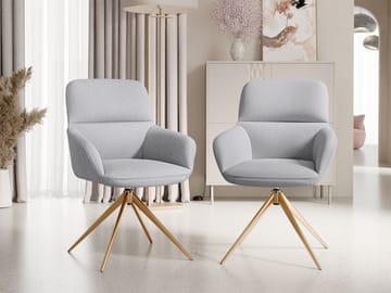 Lyrin Kontorsstol 2-pack - Grå - Möbler - Fåtölj & stolar - Kontorsstol & skrivbordsstol