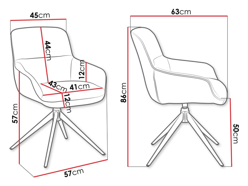 Lyrin Kontorsstol 2-pack - Grå - Möbler - Fåtölj & stolar - Kontorsstol & skrivbordsstol