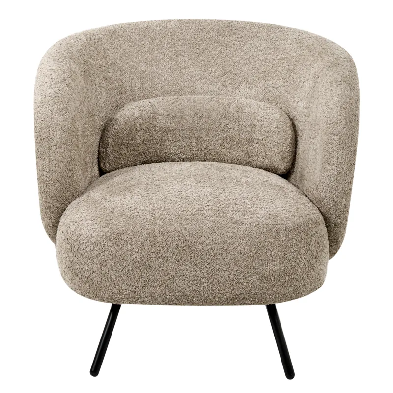 Makela Modern Rund Fåtölj i Boucle - Ljus Taupe - Möbler - Fåtölj & stolar - Fåtölj
