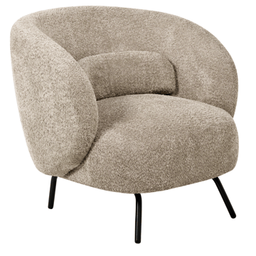 Makela Modern Rund Fåtölj i Boucle - Ljus Taupe - Möbler - Fåtölj & stolar - Fåtölj