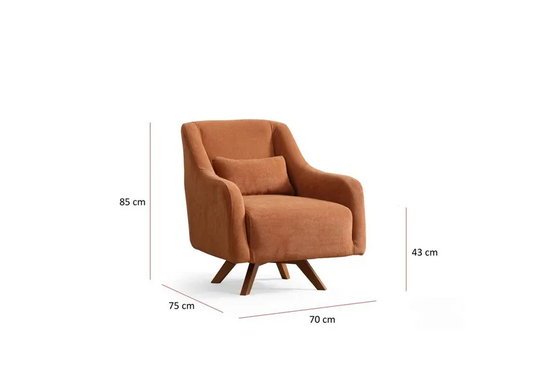 Malkiat Loungefåtölj - Orange - Möbler - Fåtölj & stolar - Fåtölj