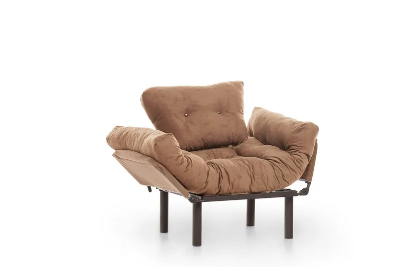 Maryborough Fällbar och Bäddbar Reclinerfåtölj i Velour - Brun - Möbler - Fåtölj & stolar - Fåtölj
