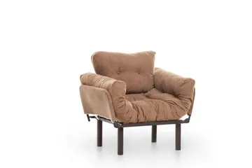 Maryborough Fällbar och Bäddbar Reclinerfåtölj i Velour - Brun - Möbler - Fåtölj & stolar - Fåtölj