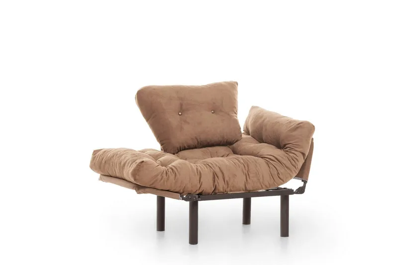 Maryborough Fällbar och Bäddbar Reclinerfåtölj i Velour - Brun - Möbler - Fåtölj & stolar - Fåtölj