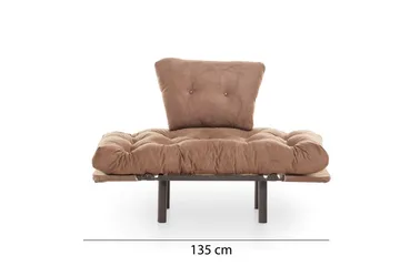 Maryborough Fällbar och Bäddbar Reclinerfåtölj i Velour - Brun - Möbler - Fåtölj & stolar - Fåtölj