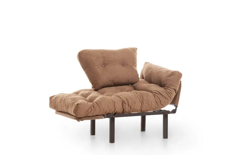 Maryborough Fällbar och Bäddbar Reclinerfåtölj i Velour - Brun - Möbler - Fåtölj & stolar - Fåtölj
