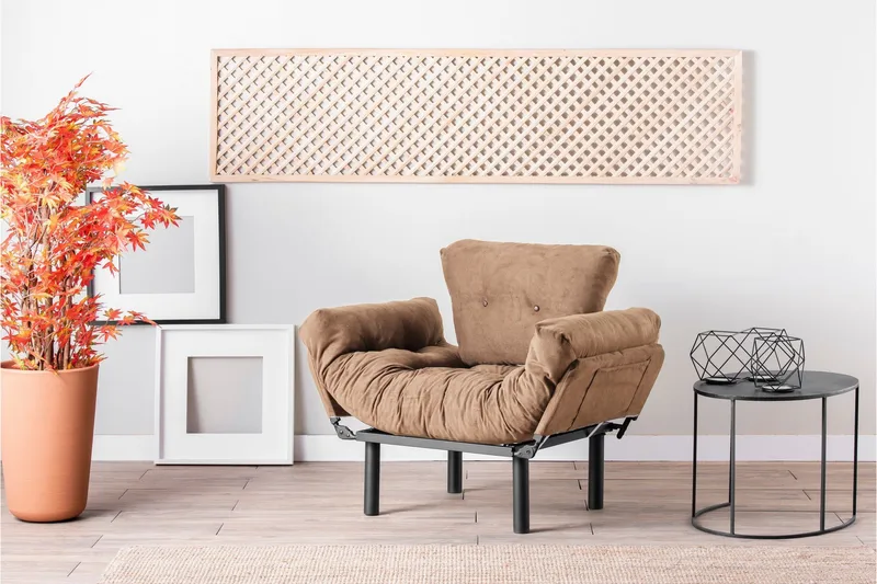 Maryborough Fällbar och Bäddbar Reclinerfåtölj i Velour - Brun - Möbler - Fåtölj & stolar - Fåtölj